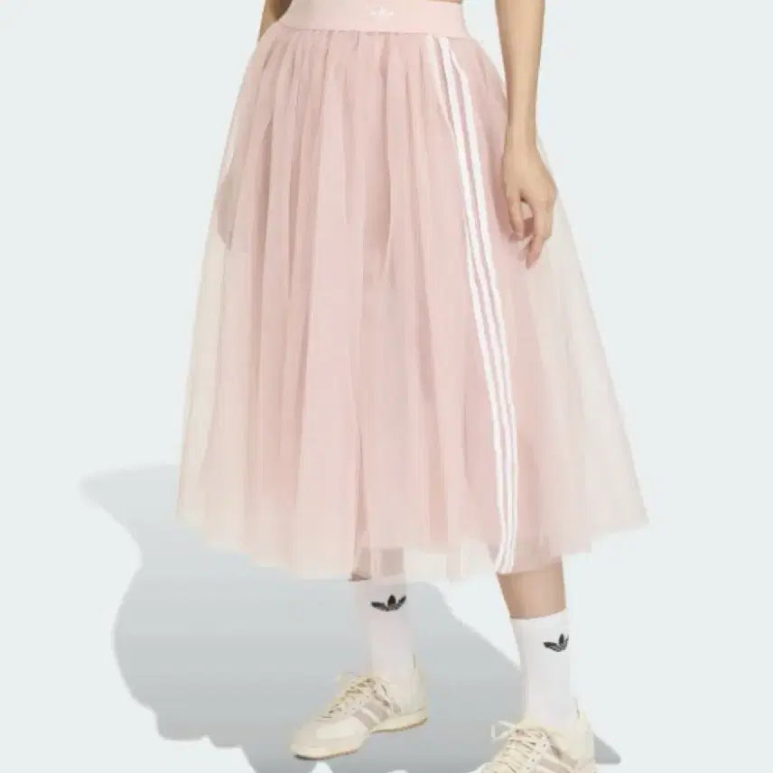 [BUNJANG] Adidas Long Skirt Tulip Skirt L Size Sandy Pink / 새상품 아디다스 롱스커트 L사이즈 치마 튤 스커트 - 샌디핑크 / KS6562