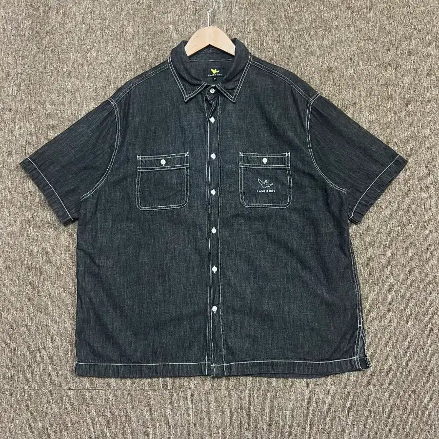 [BUNJANG] What it is denim short-sleeve shirt M / 왓잇이즌 데님 반팔 셔츠 M