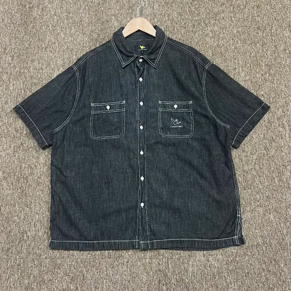 [BUNJANG] What it is denim short-sleeve shirt M / 왓잇이즌 데님 반팔 셔츠 M