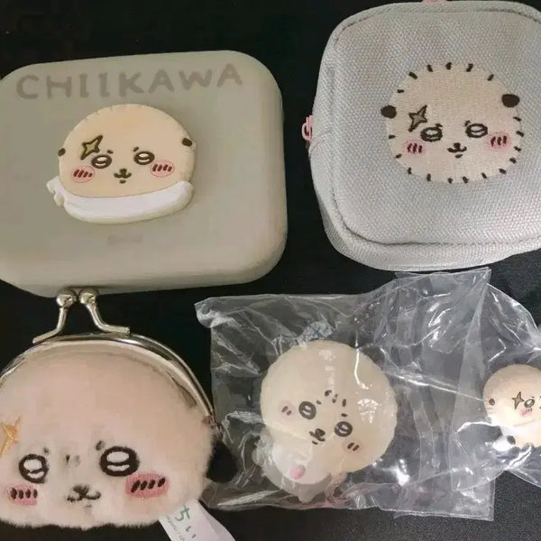 [BUNJANG] Chiikawa Racco Coin Pouch & Figure Bundle / 먼작귀 치이카와 랏코 동전 지갑 파우치 피규어 굿즈 일괄