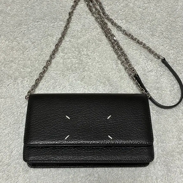 [BUNJANG] Maison Margiela Stitch Chain Crossbody Bag Black Leather / (정품)메종 마르지엘라 체인 크로스백