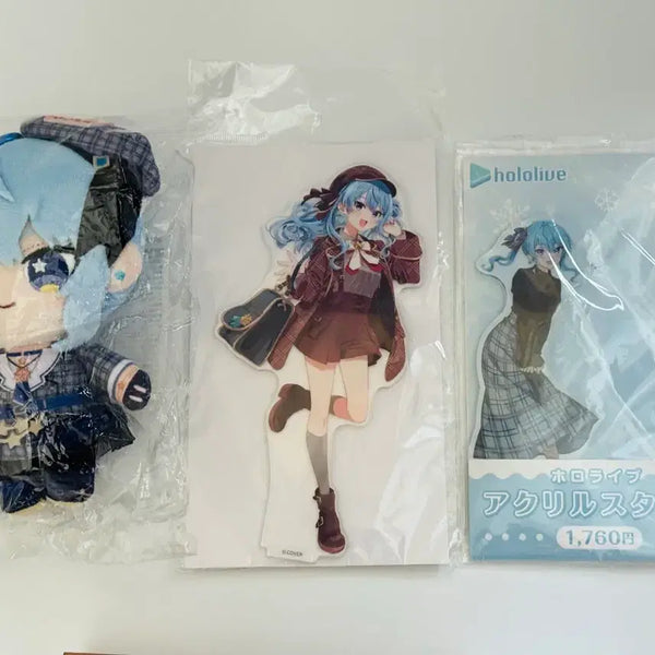 [BUNJANG] HoloLive Hoshimachi Suisei Acrylic Stand, Plush, Badge & Name Keyring Set / 홀로라이브 호시마치 스이세이 아크릴 스탠드 누이 판매