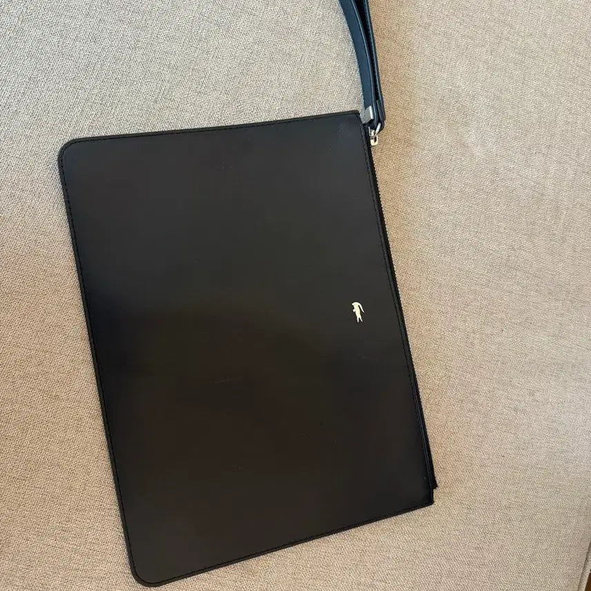 [BUNJANG] Lacoste Leather Clutch Bag Black / 라코스테 클러치백 블랙 (정품)