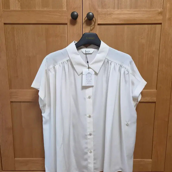[BUNJANG] ELBORN Rie Drape Blouse Ivory (New) / 엘보른 리에 드레이프 블라우스 아이보리 55~66 새상품