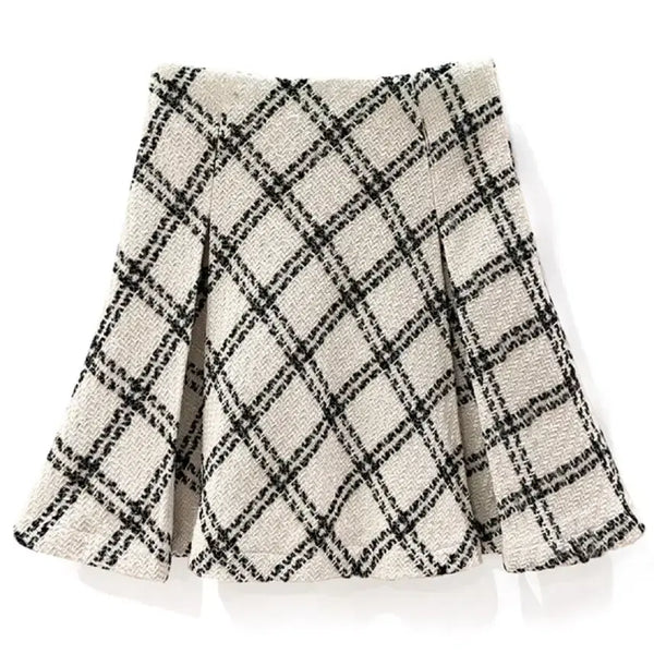 [BUNJANG] GRL Diamond Check Tweed Flare Skirt / 그레일 grl 다이아 체크 무늬 트위드 플레어 스커트 [mei37] 스나계 리즈리사