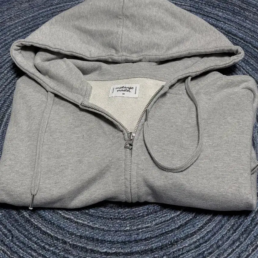 [BUNJANG] Melange Master Hooded Zip-Up Grey M / 멜란지 마스터 후드집업 그레이 M