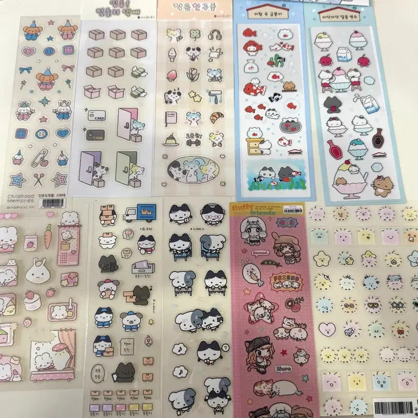 [BUNJANG] Transparent Stickers (10 pcs) Bundle Set / 투명스티커 10장 일괄처분