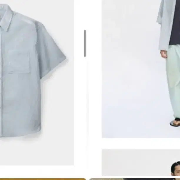 [BUNJANG] COOR Seersucker Short-Sleeve Shirt / 쿠어 시어서커 반팔셔츠
