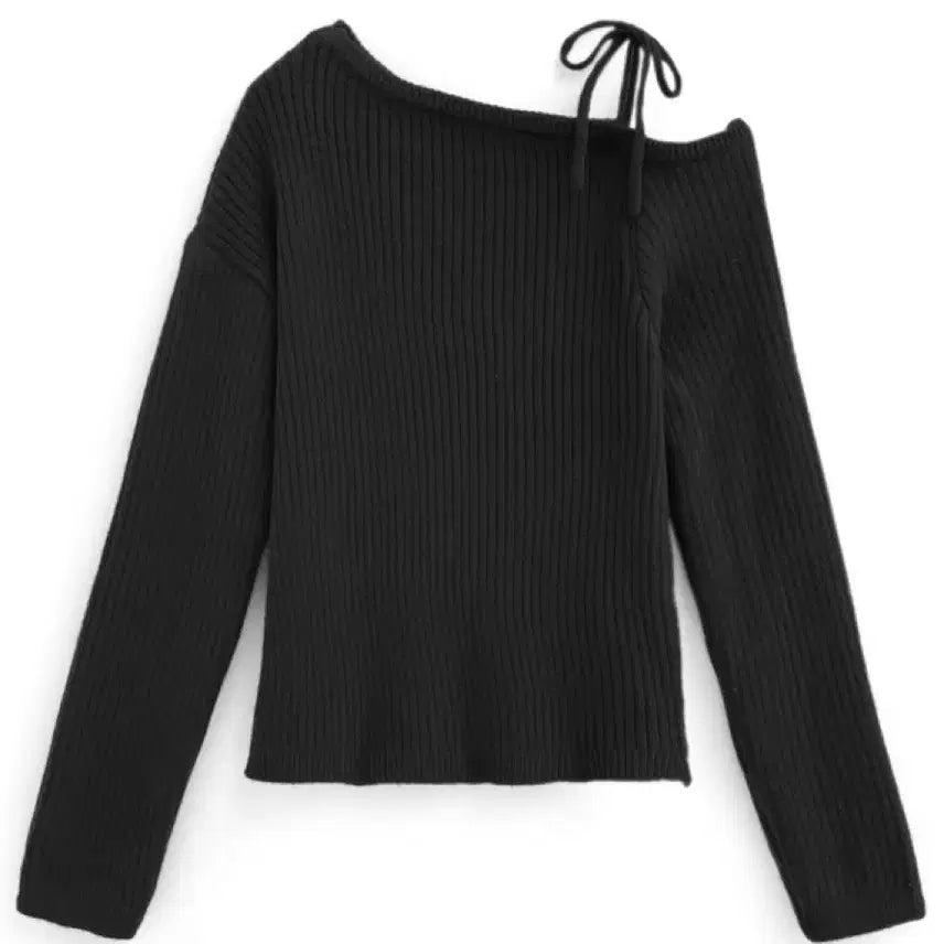 [BUNJANG] GRL One Shoulder Ribbon Ribbed Knit Top / 그레일 grl 원 숄더 리본 골지 니트 탑 [th004] 걸리 스나계 리즈리사