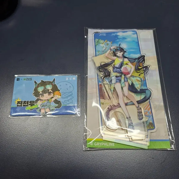 [BUNJANG] Arknights Endfield Frank Burger Collaboration Jin Chenyu Acrylic Stand & Photocard Set / 명일방주 엔드필드 프랭크버거 콜라보 진천우 아크릴 스탠드 포토카드 게임쿠폰 포카 엔필 AKE