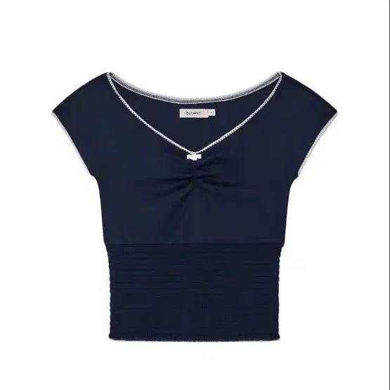 [BUNJANG] Glony "Peekaboo" Short Sleeve T-Shirt Navy / 글로니 피카부 반팔 네이비
