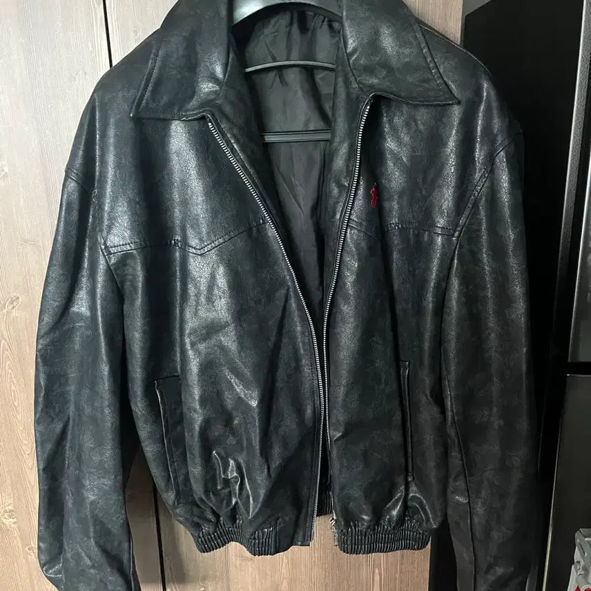 [BUNJANG] Polo Leather Jacket Black / Polo  가죽자켓 블랙