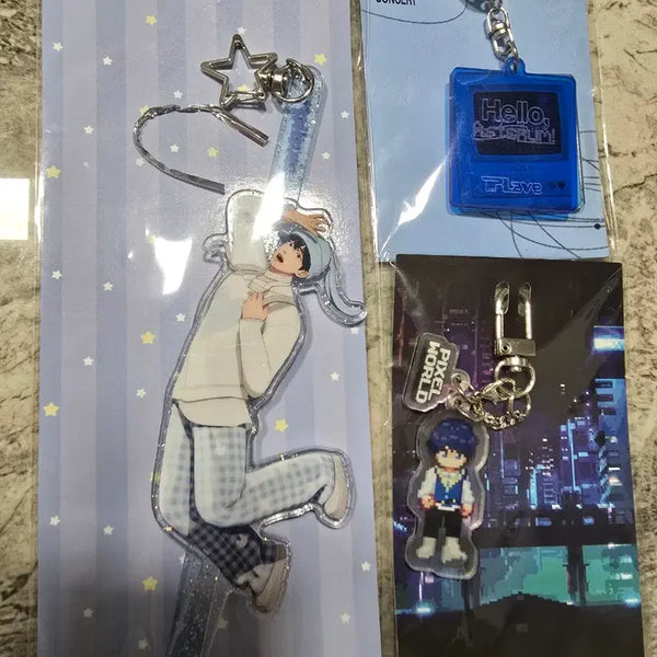 [BUNJANG] PLAVE Yejun Sticky Keyring + Pixel World Keyring + Fan Concert Keyring / 플레이브 예준 뿌 스틱키링+픽셀월드키링+팬콘키링