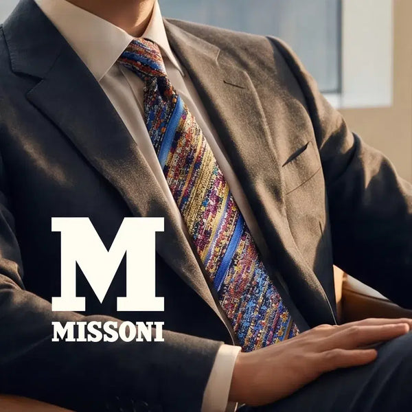 [BUNJANG] Missoni Silk Blue Multicolor Abstract Stripe Necktie 9.2cm / 미쏘니 실크 블루 멀티컬러 추상 스트라이프 넥타이 9.2cm A+등급 e1605