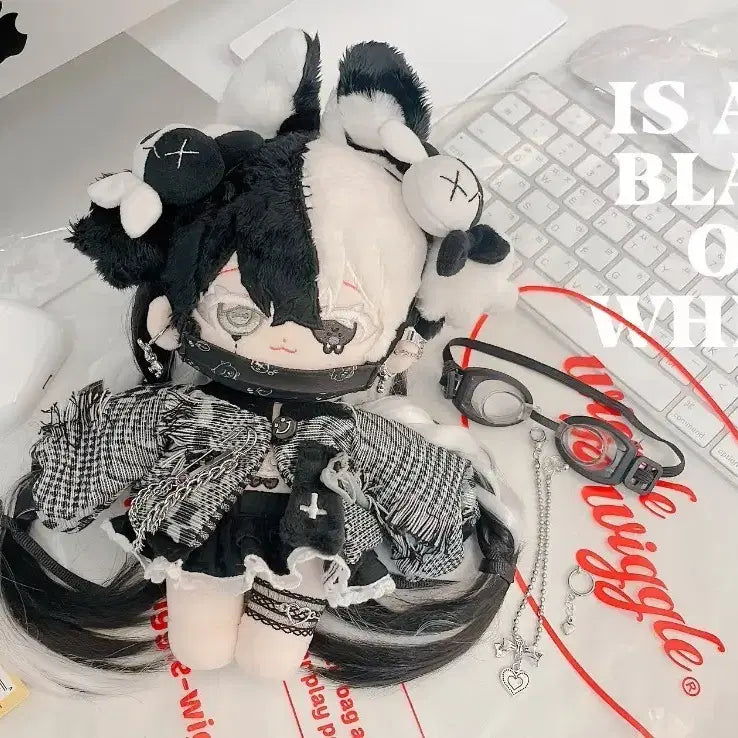 [BUNJANG] 20cm Unattributed Ash Half-Wig Cotton Doll / 무속성 애쉬 반가발 20cm 솜인형