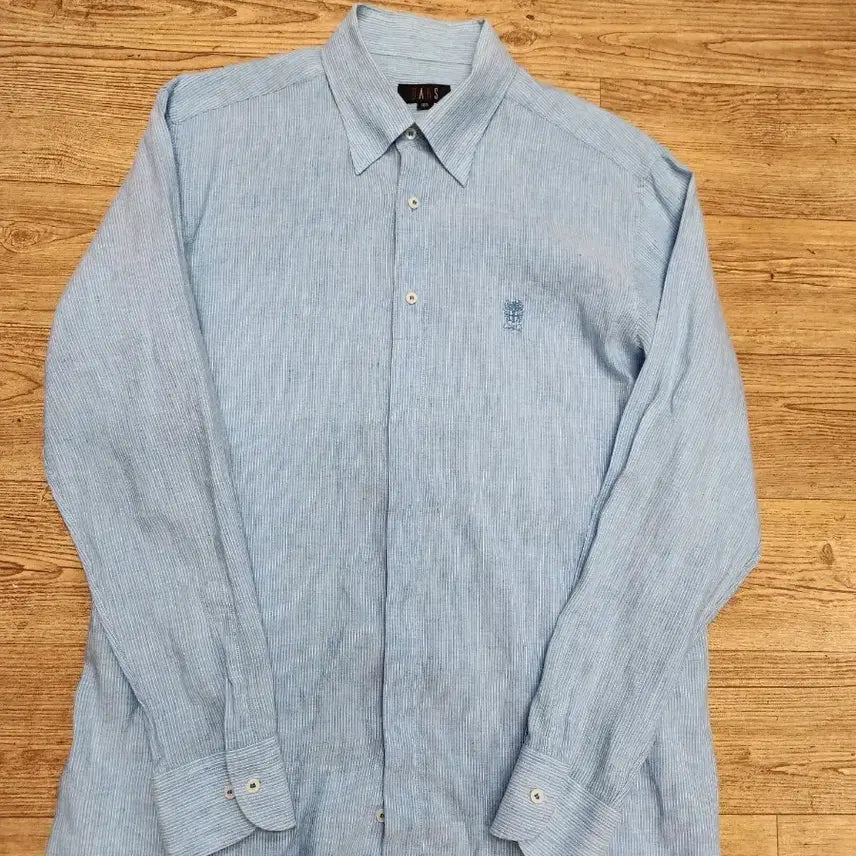 [BUNJANG] DAKS Mahongbang Stripe Shirt Blue / DAKS 마혼방스트라이프 셔츠 블루