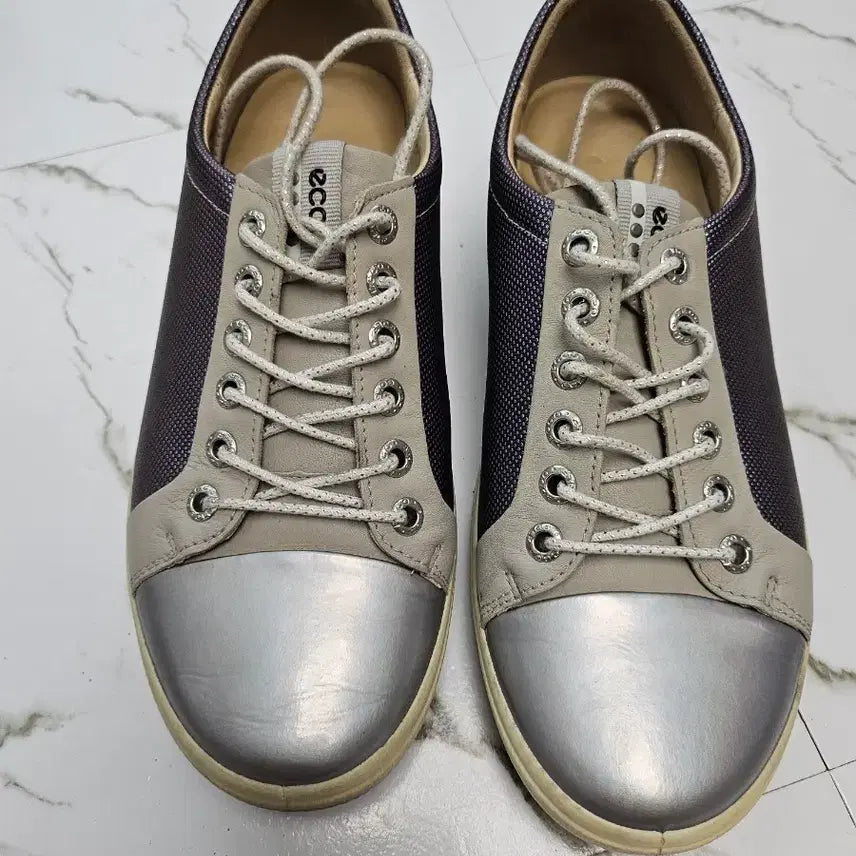 [BUNJANG] Ecco Golf Women's Sneakers Silver Navy Size 37 / 에코 골프 여성 스니커즈 실버 네이비 37