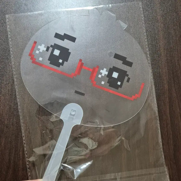 [BUNJANG] Angyeongmandu Pop-up Transparent Fan (Sealed) / 미개봉) 안경만두 팝업 투명 부채
