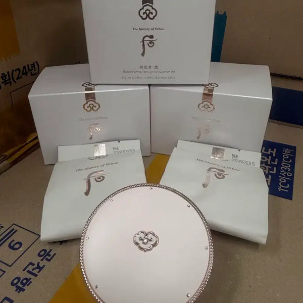 [BUNJANG] The History of Whoo Gongjinhyang Seol Whitening Tone-Up Sun Cushion Set / 더후 공진향설 미백 톤업 선 쿠션 세트
