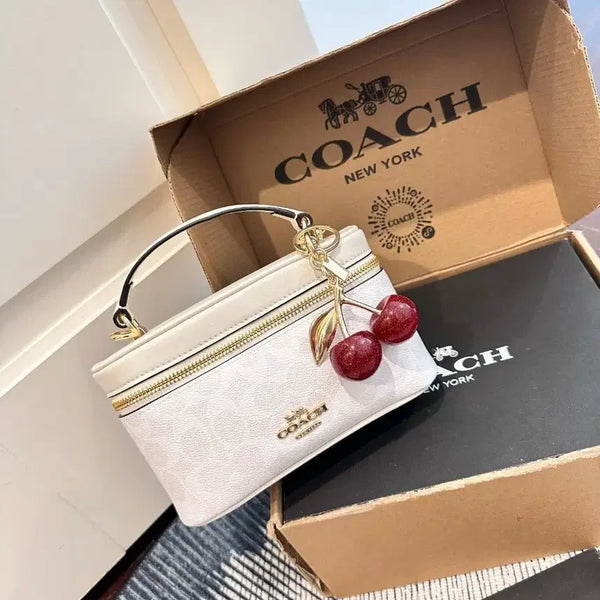 [BUNJANG] Coach Cherry Embellished Shoulder Bag / 코치 숄더백