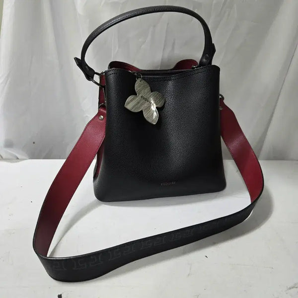 [BUNJANG] Esquire Bucket Bag Black/Red / 에스콰이어버킷백 블랙/레드