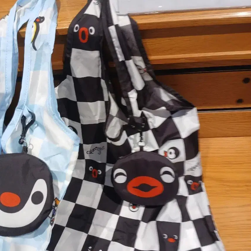 [BUNJANG] Twosome Pingu Keyring & Shopping Bag 2-Set / 투썸핑구 키링겸  장바구니 2종 세트