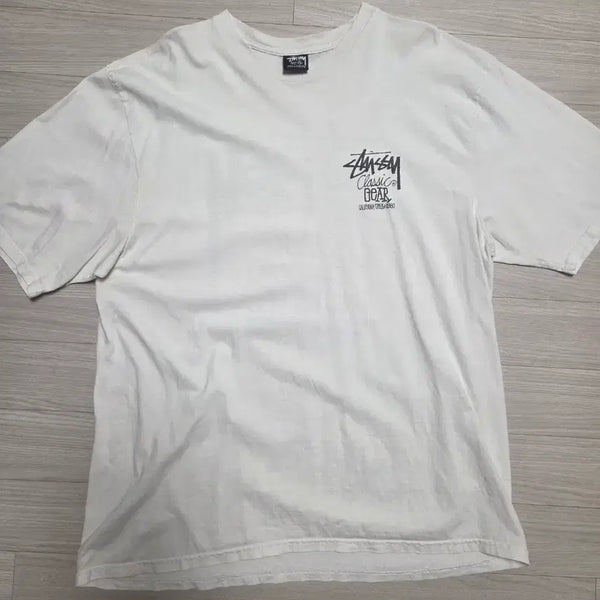 [BUNJANG] Stussy Classic Gear Short Sleeve T-Shirt Natural XL / 스투시 클래식기어 반팔 내추럴 XL