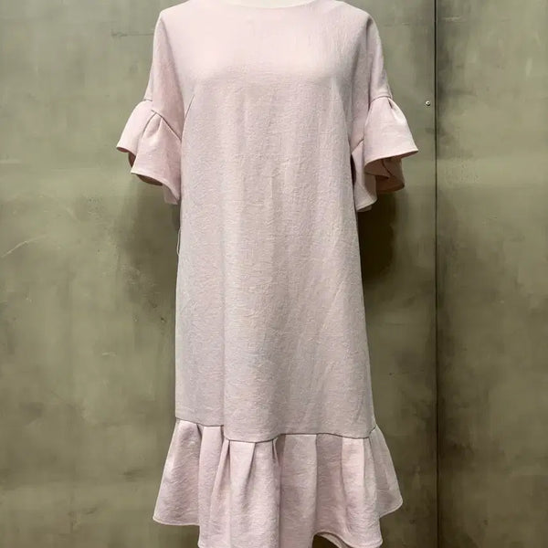 [BUNJANG] Jill Stuart Women's Pink Ruffle Sleeve Dress / 질스튜어트 여성 핑크색 프릴 소매 원피스