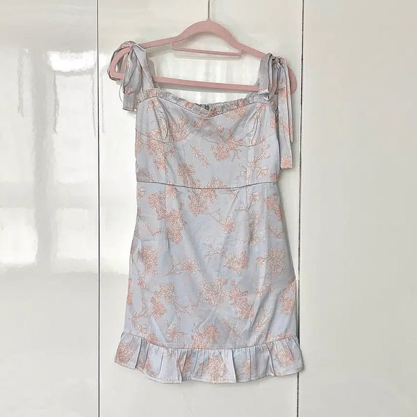 [BUNJANG] Sisters of the Tribe Bohemian Blue Ribbon Dress / 호주 보헤미안 브랜드 Sisters of the Tribe 새상품 원피스 블루 리본