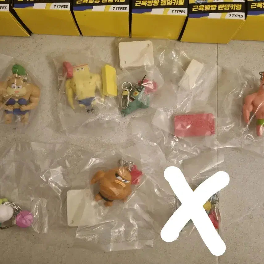 [BUNJANG] SpongeBob Muscle Sponge Random Keyring / 스폰지밥 스펀지밥 근육빵빵 랜덤 키링
