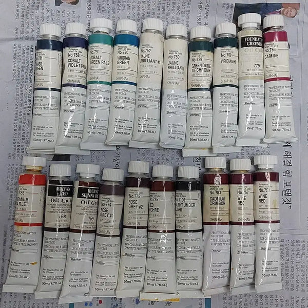 [BUNJANG] Shinhan Oil Paints Set (20 tubes, 50ml each) / 신한 유화물감 20개 일괄 (50ml)