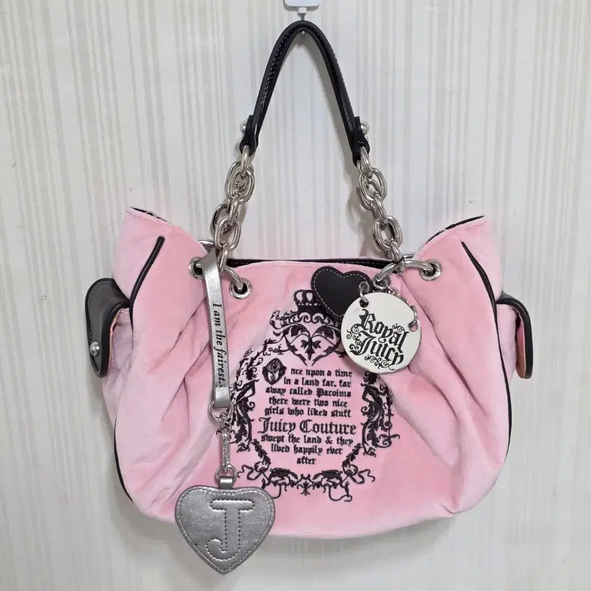 [BUNJANG] Juicy Couture Velvet Chain Shoulder Bag / 2000년대 쥬시꾸뛰르 가방 보부상 y2k 벨벳 체인백 숄더백 호보백 빈티지