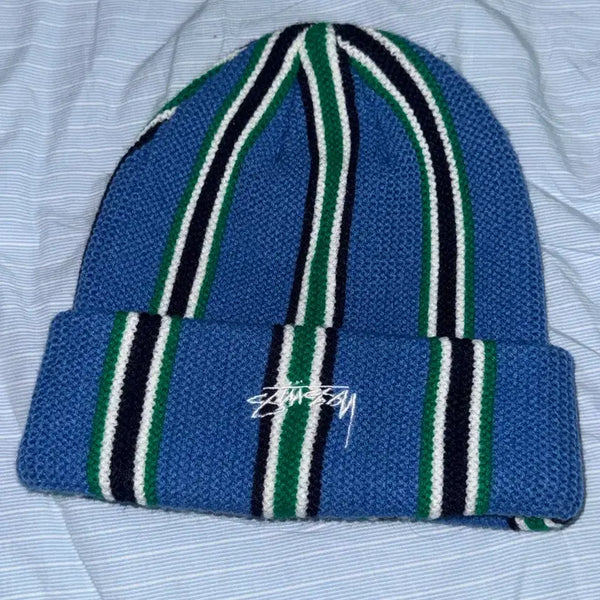 [BUNJANG] Stussy Vertical Stripe Cuff Beanie / 스투시 버티컬 스트라이프 커프 비니