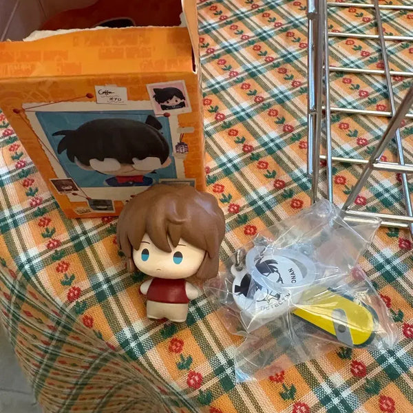 [BUNJANG] Detective Conan Ai Haibara Character Figure Keychain & Magnet Set / 명탐정 코난 피규어 키링, 마그넷 홍장미 하이바라 아이