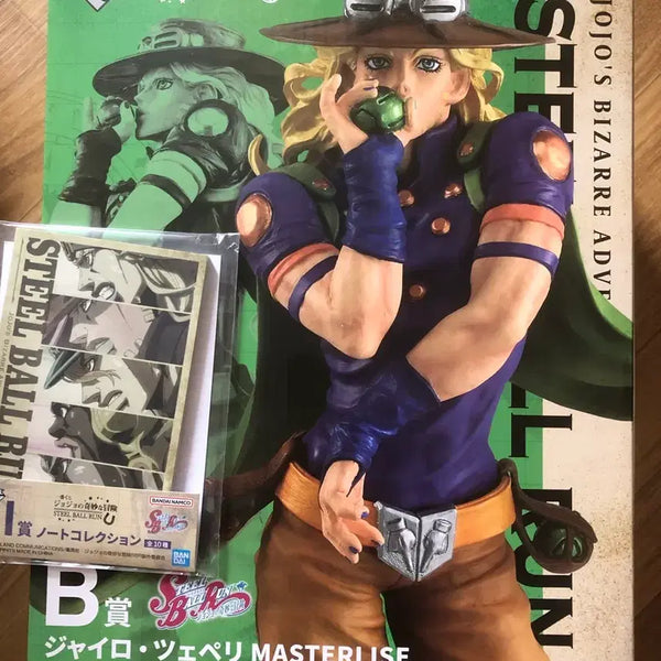 [BUNJANG] JoJo's Bizarre Adventure: Steel Ball Run Gyro Zeppeli B Prize Figure & I Prize Notebook Bundle (Sealed) / 미개봉/일괄)죠죠 쿠지 제일복권 스틸볼런 자이로 B상 피규어 쟈이로+I상 노트