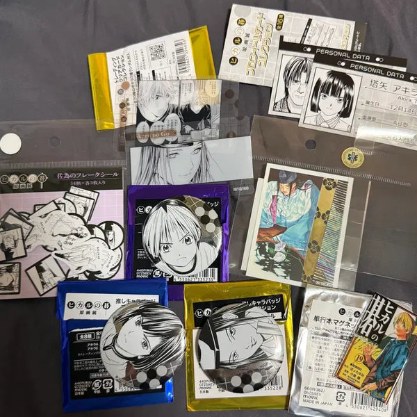 [BUNJANG] Hikaru no Go Original Art Exhibition Magnet, Can Badge, Trading Card, Sticker Set / 히카루의 바둑 고스트 바둑왕 원화전 마그넷 캔뱃지 트레카 스티커