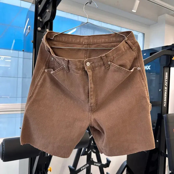 [BUNJANG] Donut Revenge 3-Size Cut-Off Custom Work Pants / 도넛리벤지 3사이즈 워크팬츠 컷오프 커스텀