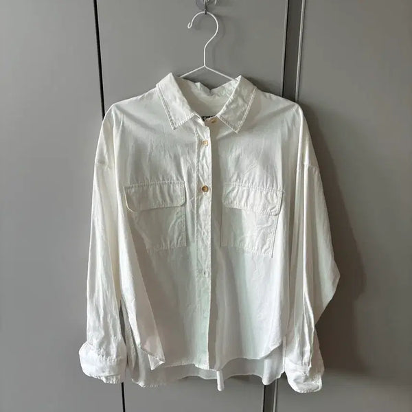 [BUNJANG] White Two-Pocket Shirt / 화이트 셔츠