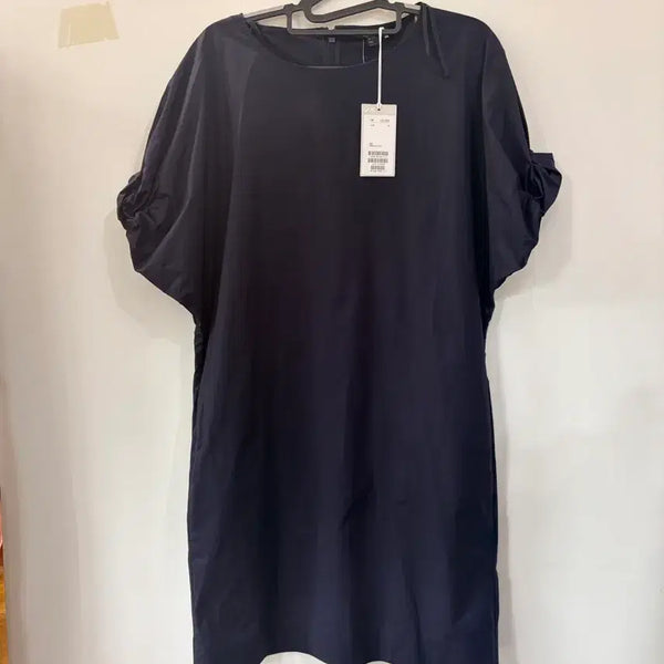 [BUNJANG] COS Puff Sleeve Short Dress Navy / 새상품 코스 퍼프 반팔 원피스 네이비