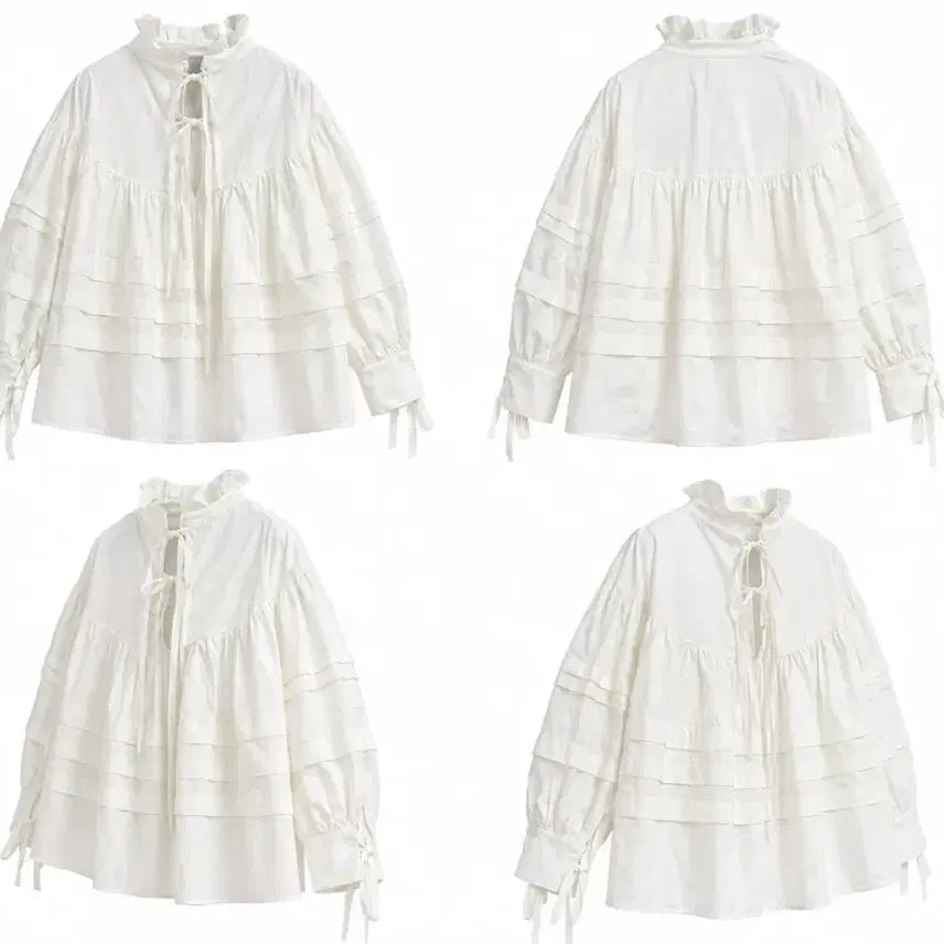 [BUNJANG] White Frill Blouse / 새상품!(가격제안O)화이트 프릴 블라우스 싸게 판매합니다!