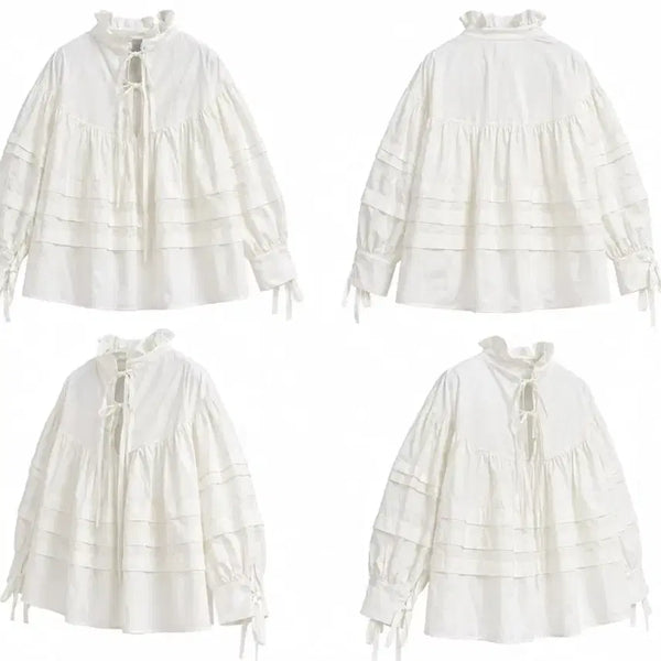 [BUNJANG] White Frill Blouse / 새상품!(가격제안O)화이트 프릴 블라우스 싸게 판매합니다!