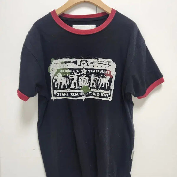 [BUNJANG] The Vinyl House Pictogram Ringer T-Shirt Size S / 더바이닐 하우스 픽토그램 링거티 S