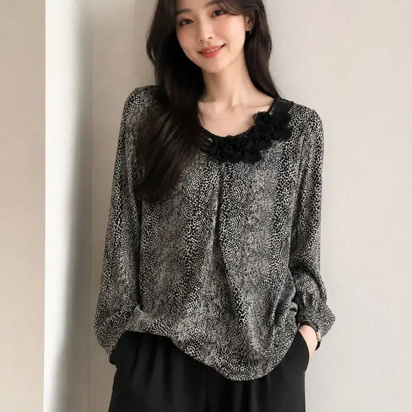 [BUNJANG] Mon Cher Cool Span Front Frill Blouse (Size 77-88) / 77~88/몽쉘 쿨스판 앞 프릴 블라우스