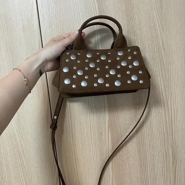 [BUNJANG] Zara Studded Mini Bag Brown / 자라 스터드 미니백 브라운
