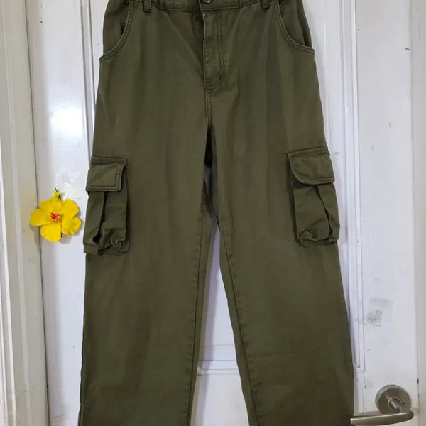 [BUNJANG] Premium Cotton Cargo Jogger Pants / 요즘유행하는 봄 여름  디자인이쁜 고급스런  밴딩  카고  면  조거통바지
