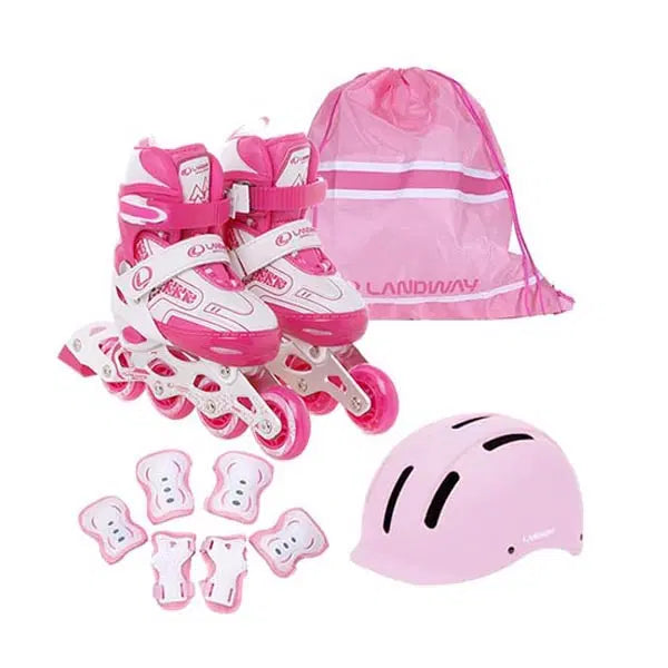 [BUNJANG] Mount Children's Inline Skates Pink Set / 새상품 마운트 아동 인라인스케이트 핑크세트