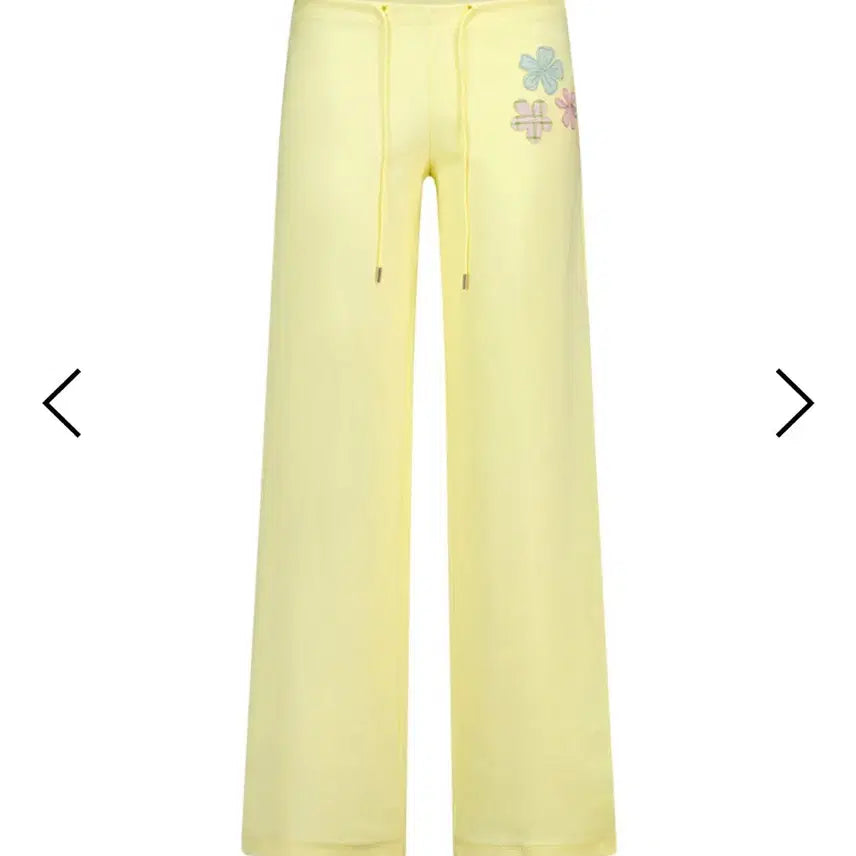 [BUNJANG] As If Cafe Yellow Flower Bootcut Pants / 에즈이프캘리 옐로우 플라워 부츠컷 팬츠