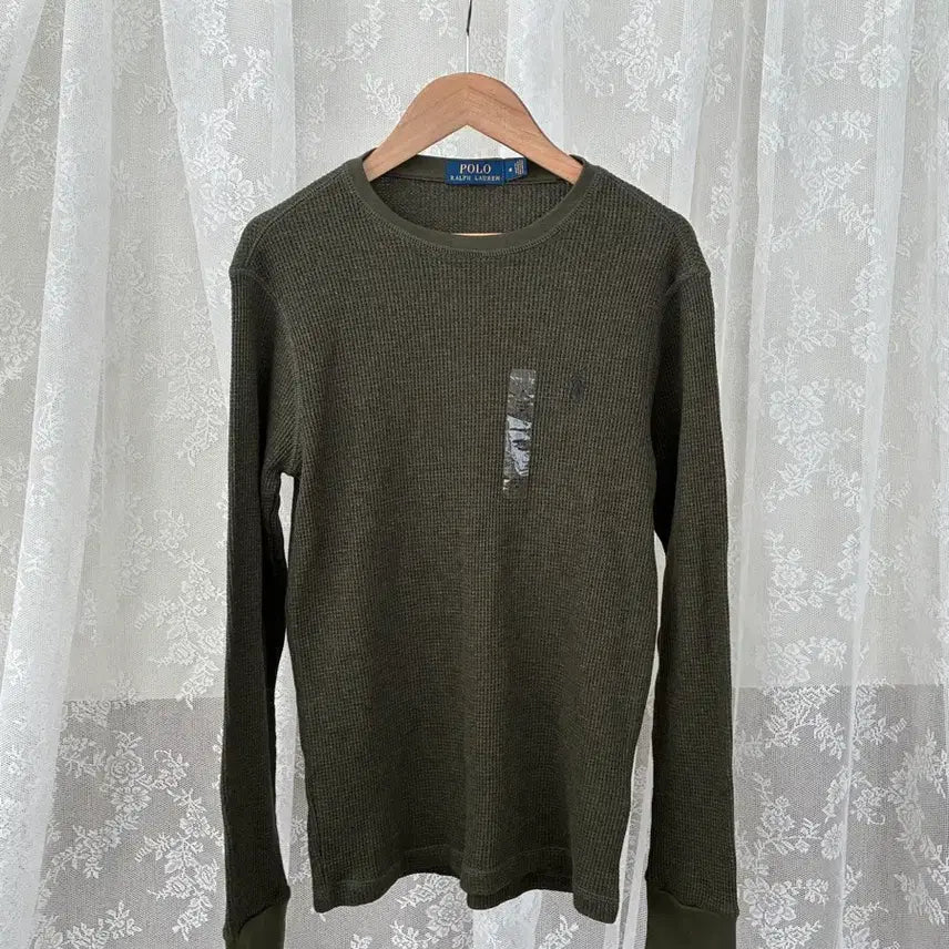 [BUNJANG] Polo Ralph Lauren Slim Fit Waffle Long Sleeve Khaki / M) 폴로 랄프로렌 슬림핏 와플 롱슬리브 카키
