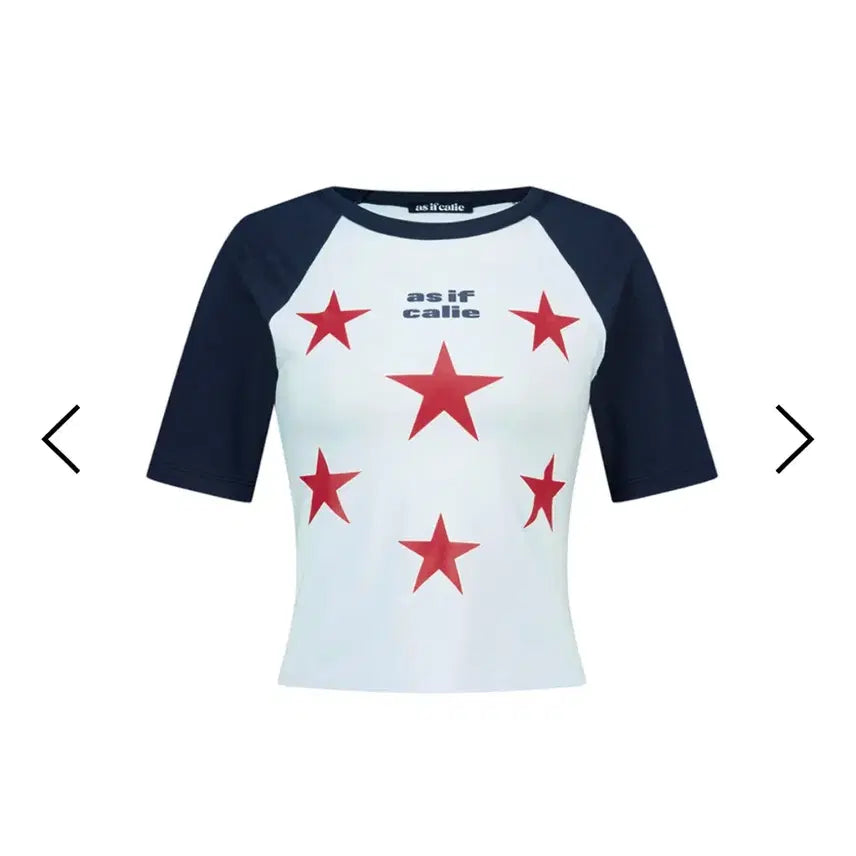 [BUNJANG] As If Cafe Navy Star Raglan T-shirt (Free Size) / 에즈이프캘리 네이비 스타 래글런 티셔츠 새상품