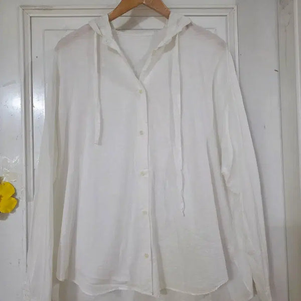 [BUNJANG] Cotton Rayon Hooded Jacket - White / 봄 여름 간절기  고급스러운 디자인이쁜  면 레이온 후드자켓   흰색